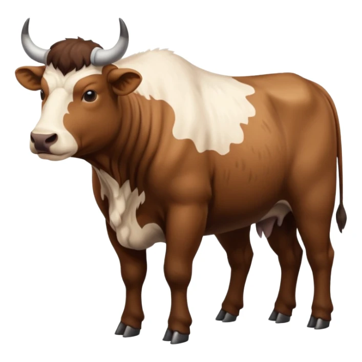 High resolution of  full body An ox sticker