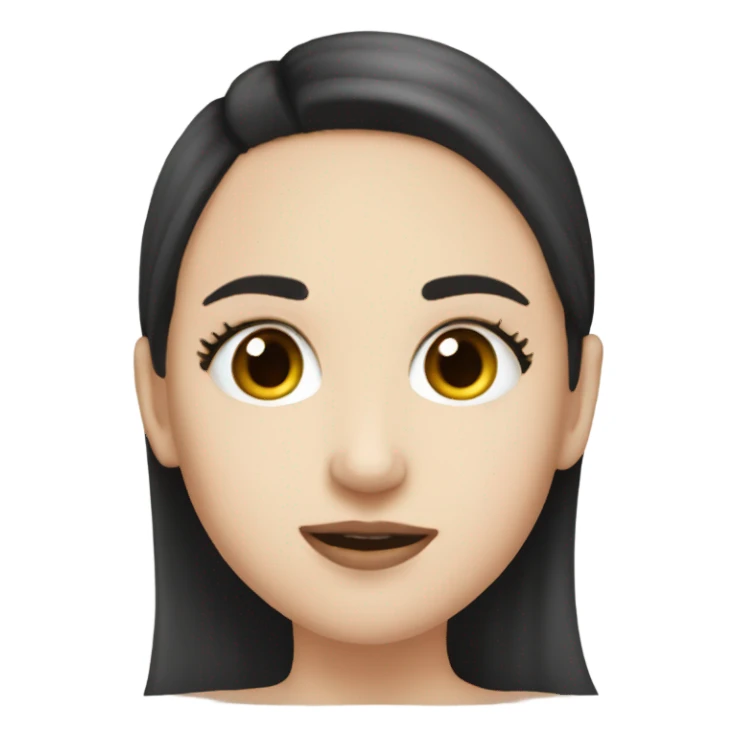 White girl dark hair kissing bald black man sticker