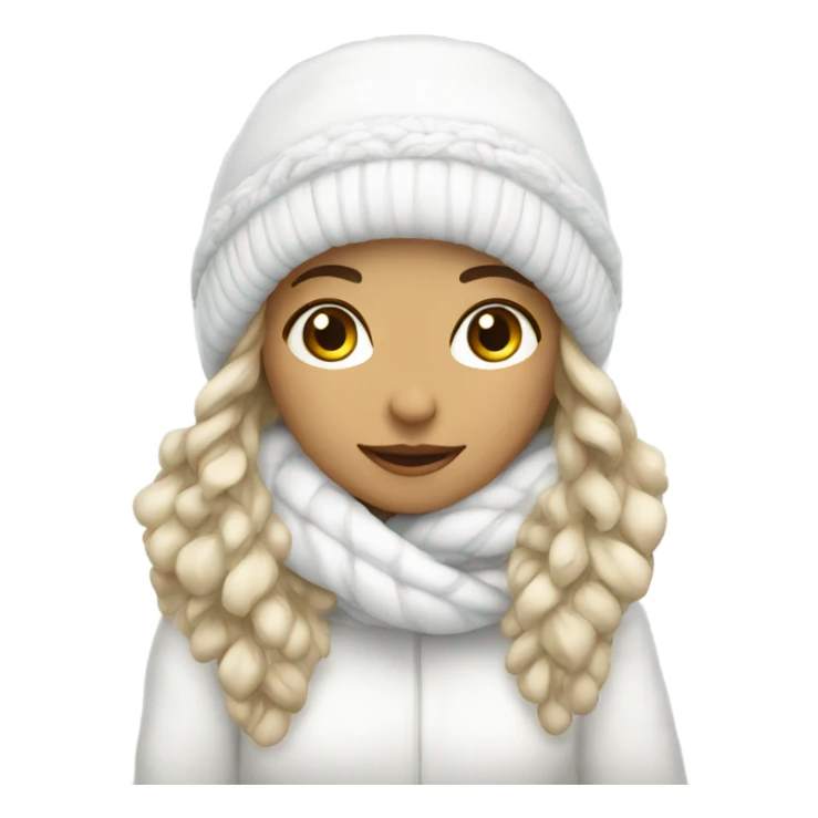 Winter girl white cozy  sticker