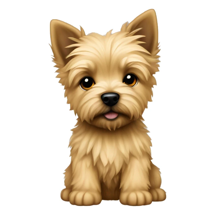 Very light Tan cairn terrier puppy full body  sticker