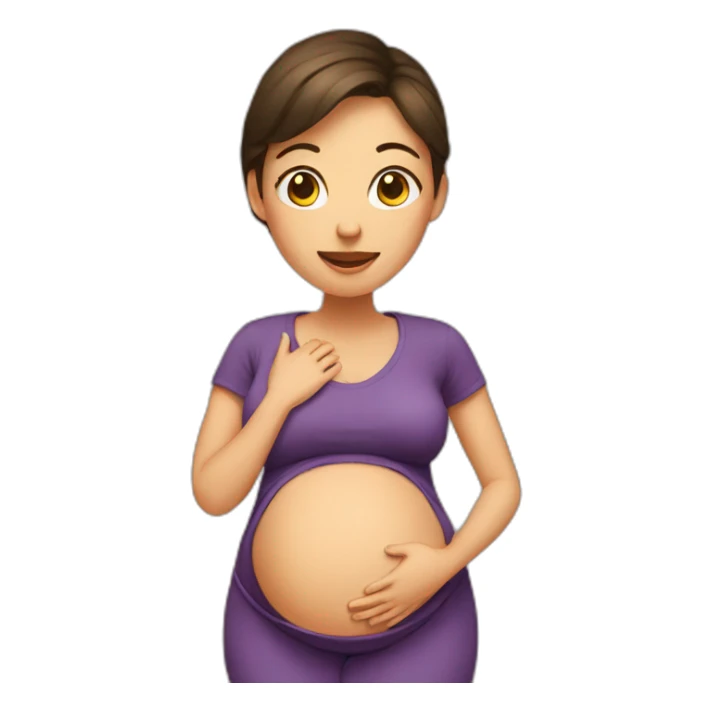 pregnant woman sticker