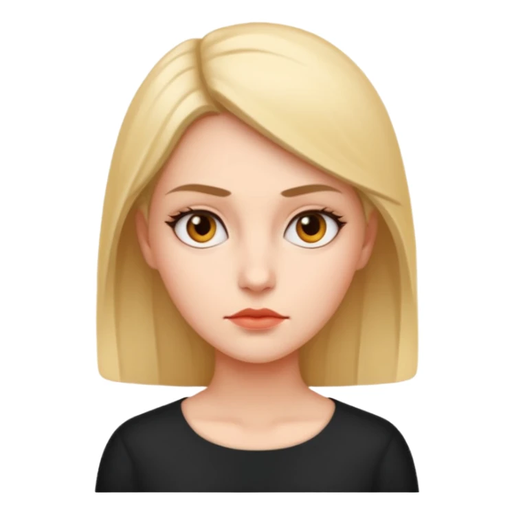 Polite, put-together, and observant. Always seems like they’re mentally five steps ahead. woman seriuos composed sleek
more dinamic emoji  sticker