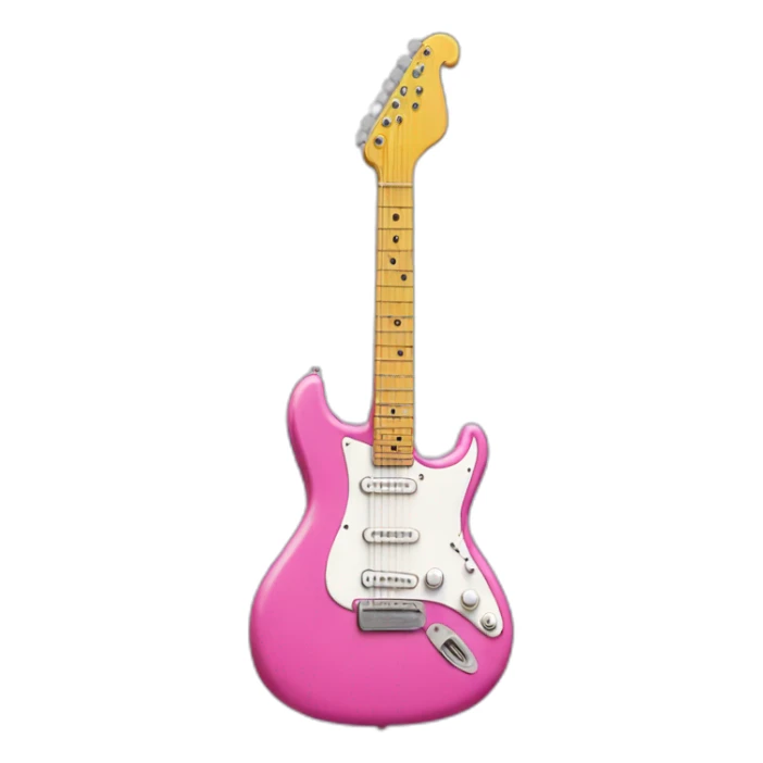 Pink banana playing electric guitar sticker