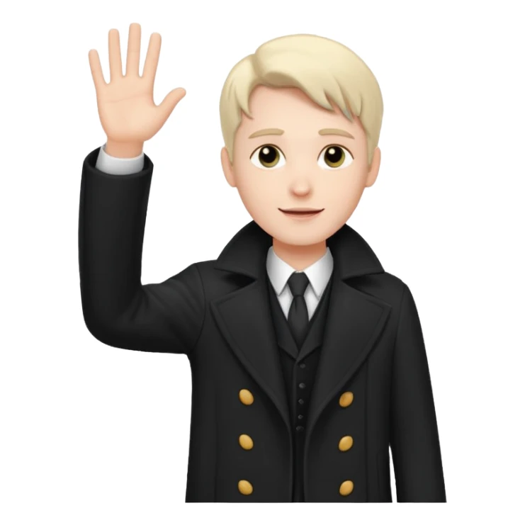 the character Caleb from the video game Blood waving as a greeting sticker