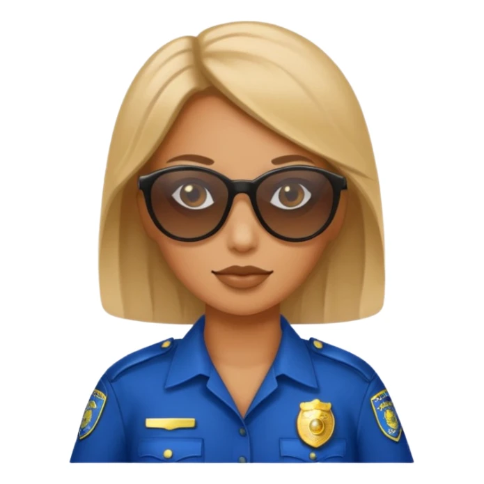 woman police wearing sun glasses sticker