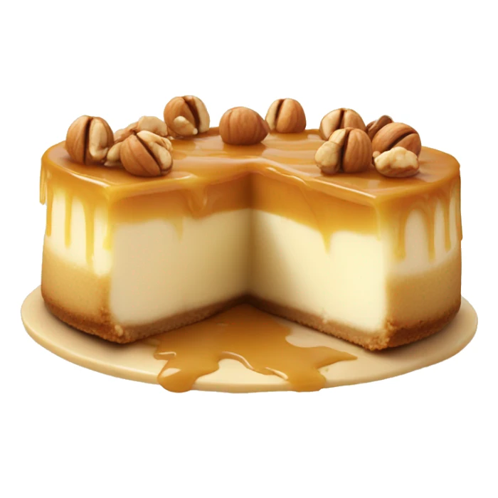 Peace of Cheesecake with nuts and caramel  sticker