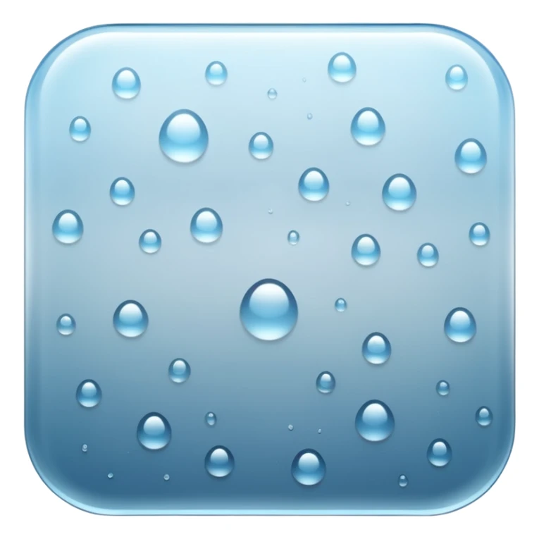 a close-up of a glass surface covered with small water droplets and light fog, as if from steam or humidity — some droplets sliding down slowly — soft reflections and blurred transparency give a realistic misty look — clean, glossy design with gentle lighting sticker