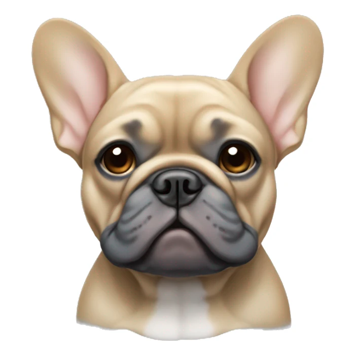 Blue and tan French bulldog sticker