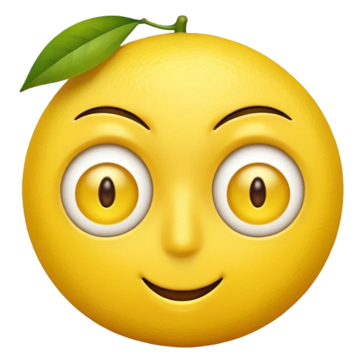 Eye twitching emoji with one eye open and the other eye twitching  like it ate a lemon sticker