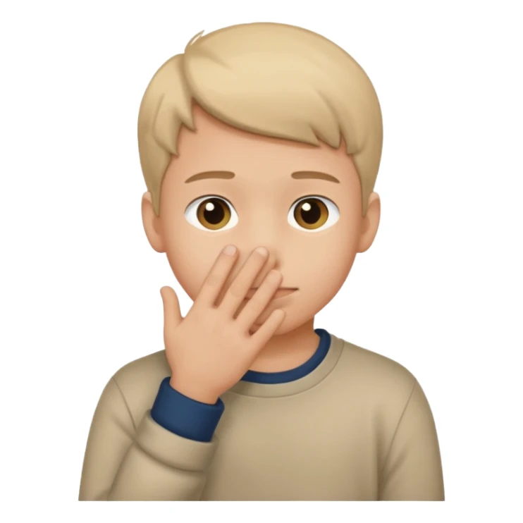 Create a shyness imoji Boys imoji Boys imoji hand in face  sticker