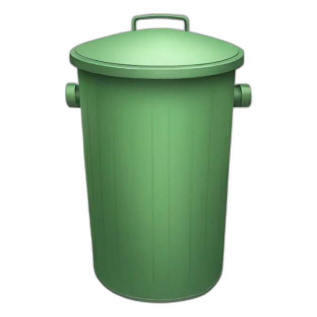 light Green Metal Trash Can With Green Lid sticker