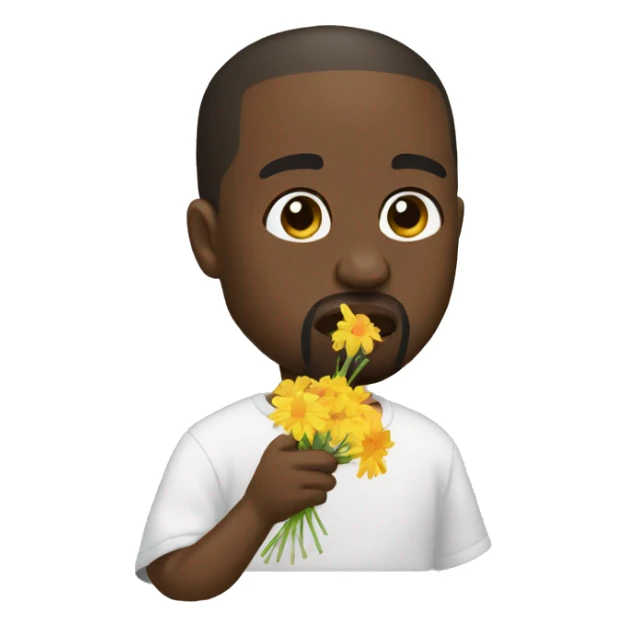 Kanye west eating flowers sticker