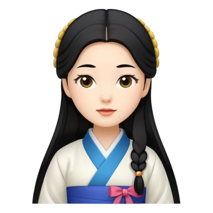 woman in white hanbok sticker