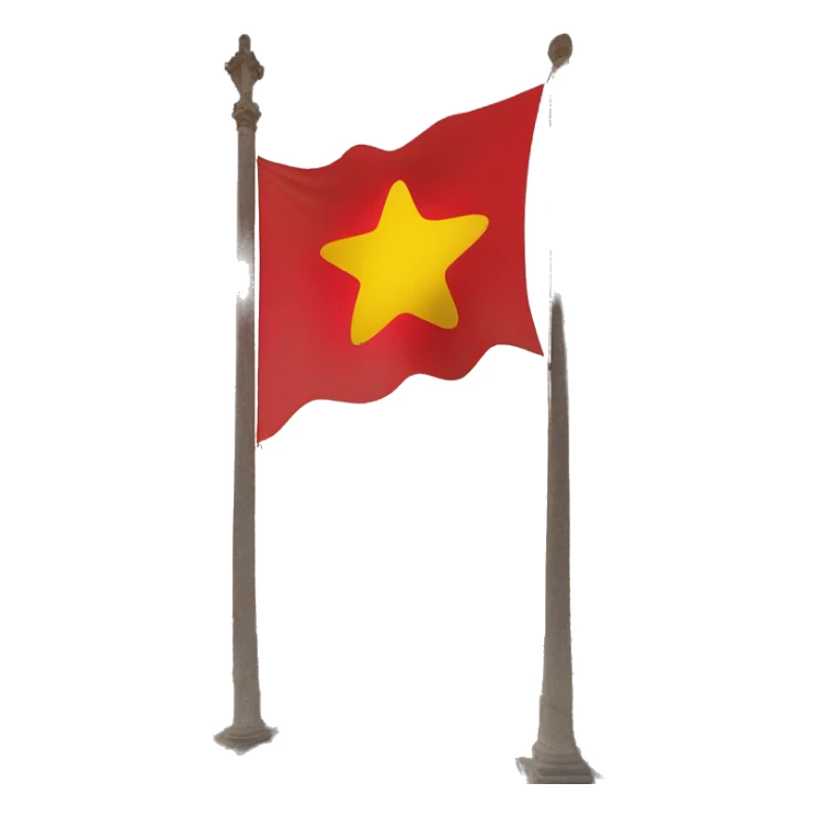 Bandiera Sicilia gialla e rossa con trinacria in mezzo sticker