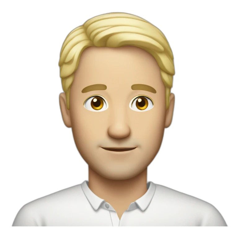 40year white blonde German man with short hair sticker