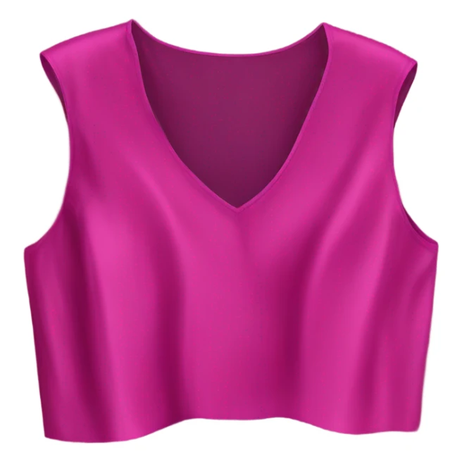 Realistic magenta cut out silk crop top blouse. sticker