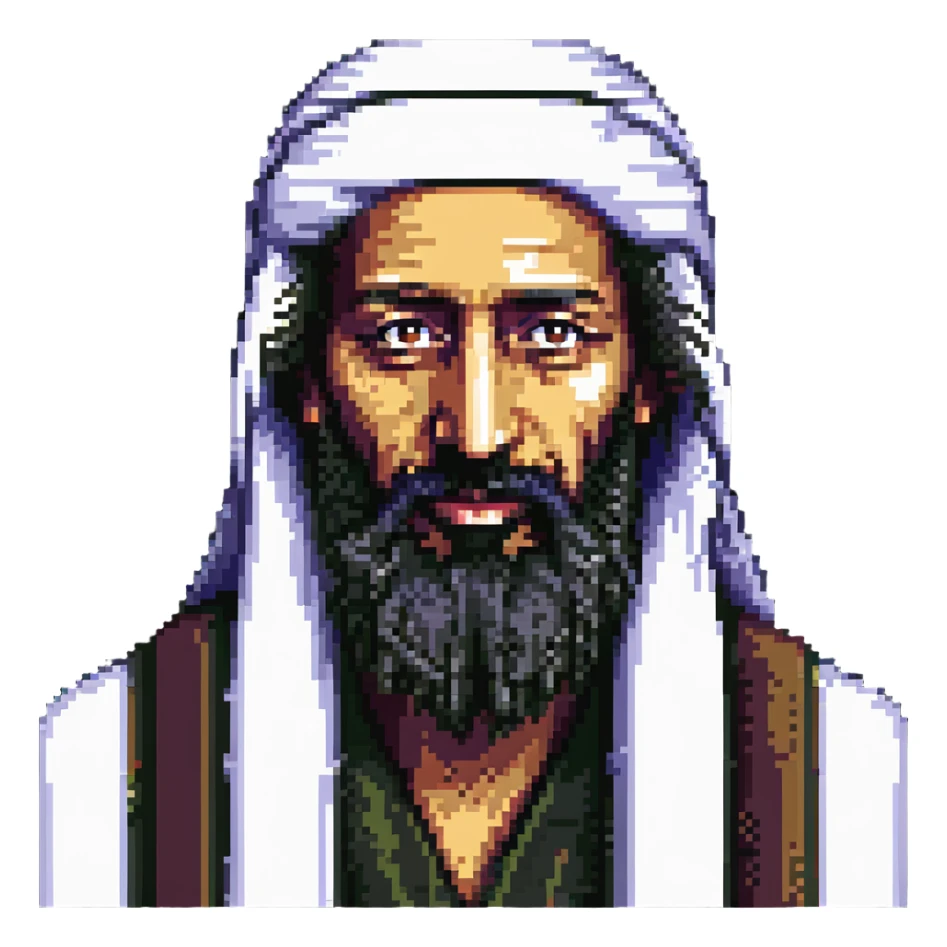 portrait of Osama bin Laden sticker