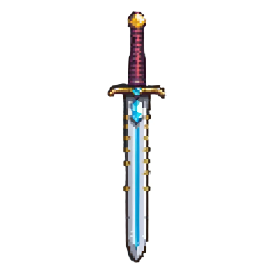 elegant jeweled sword with gems on the hilt sticker