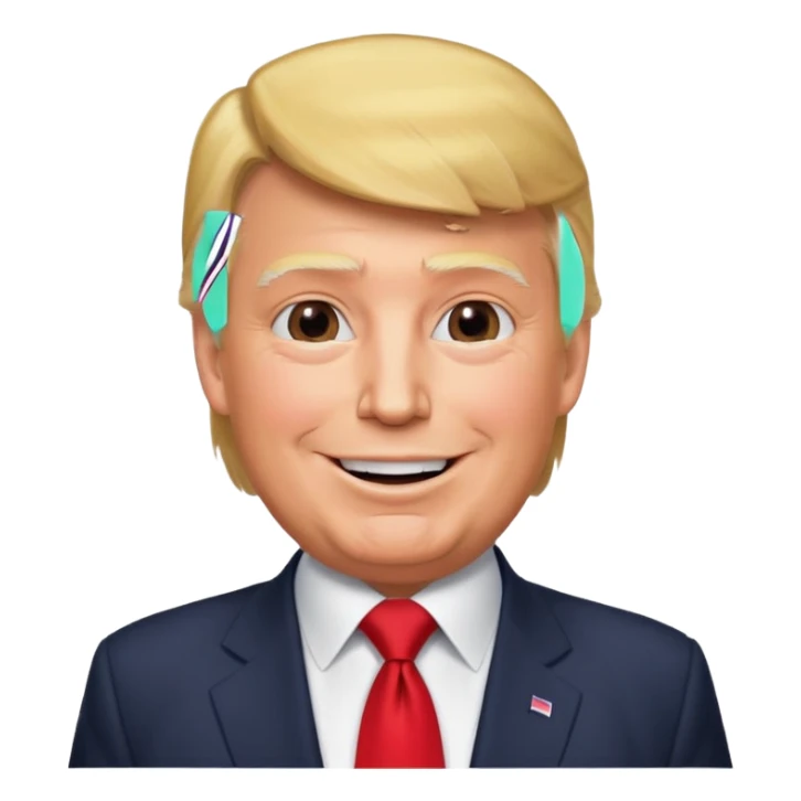 Donald Trump speaking at a rally sticker