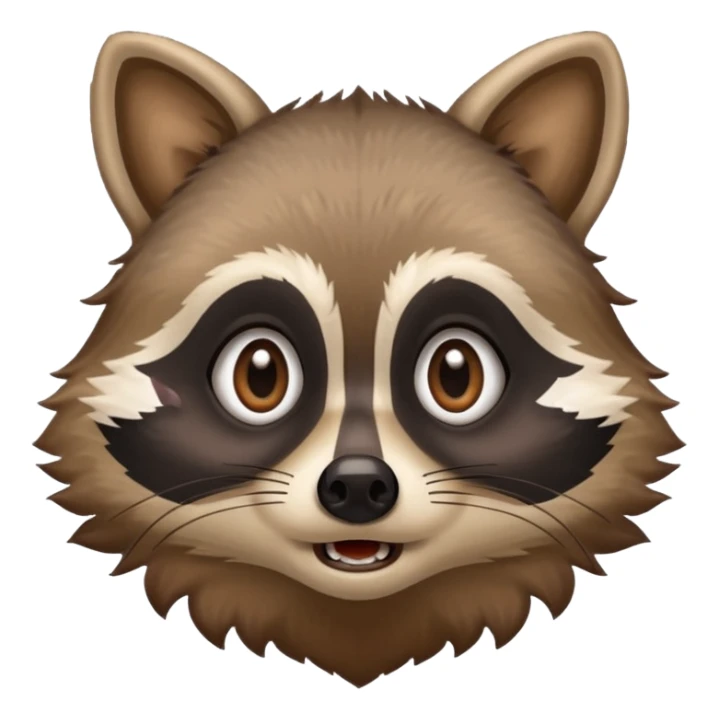 Startled panicked raccoon who got caught sticker