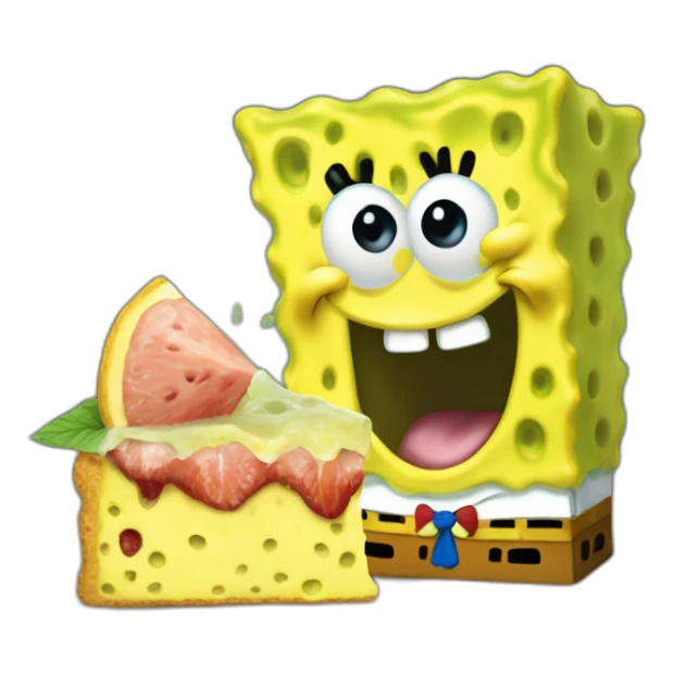 Spongbob eating finn the human sticker