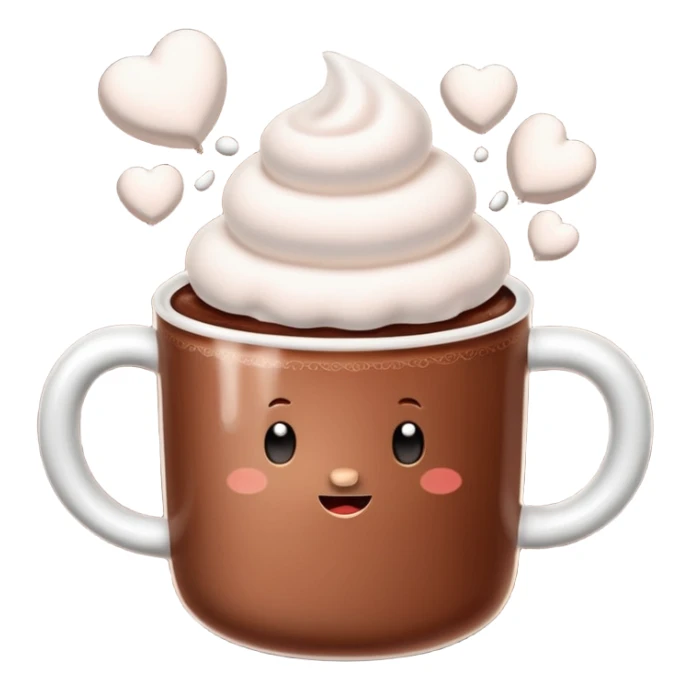 cup of hot cocoa with some marshmallow sticker