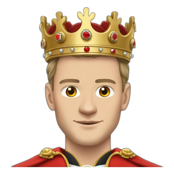 Jonathan Toews as a king with a royal robe on sticker