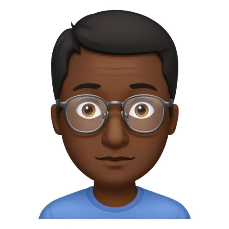 Emoli hombre con lentes poco cabello y nariz grande sticker