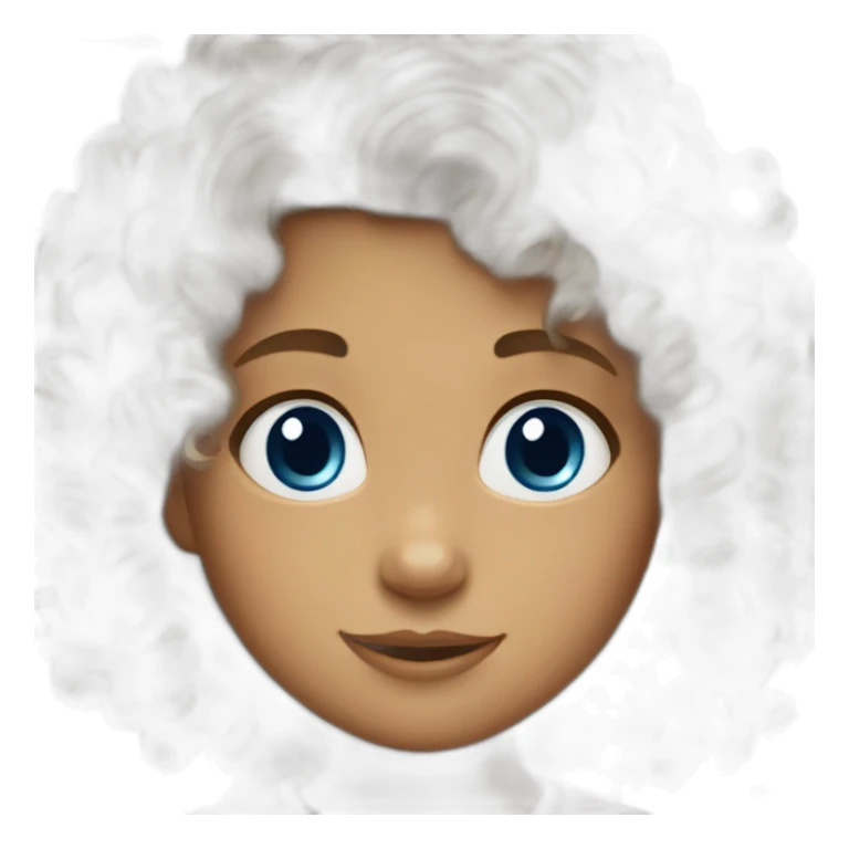 curly hair 7 year old girl blue eyes sticker