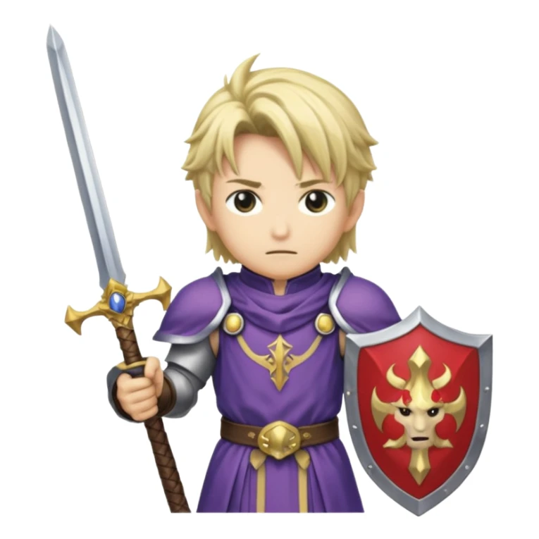 Cecil, final Fantasy iv, paladin, 16-bit graphics, victory sticker