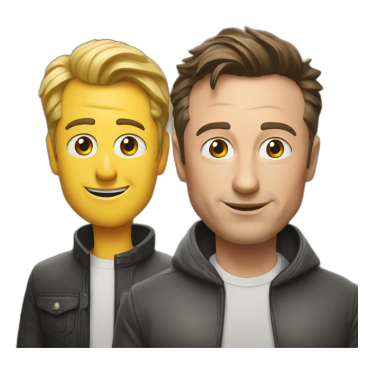 Élongation Musk Bill gayes et Jeff besson amis sticker