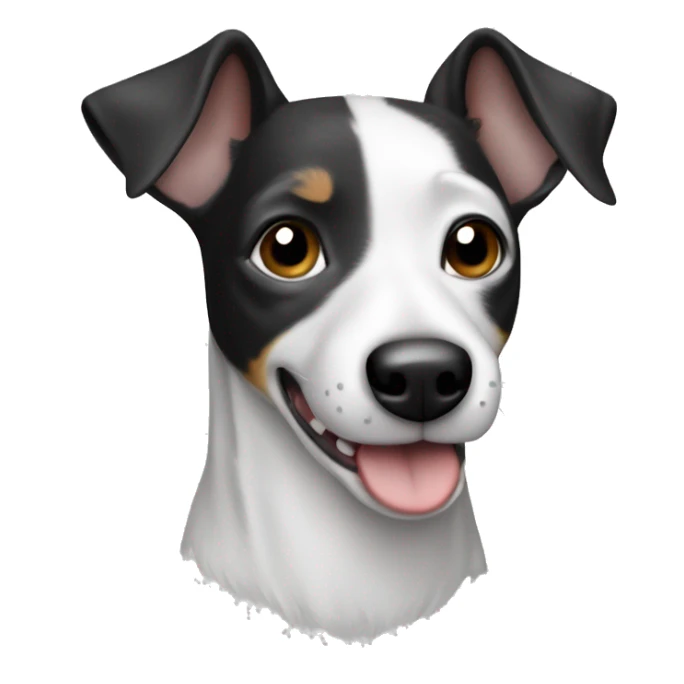 Black and white and grey jack russel rat terrier sticker