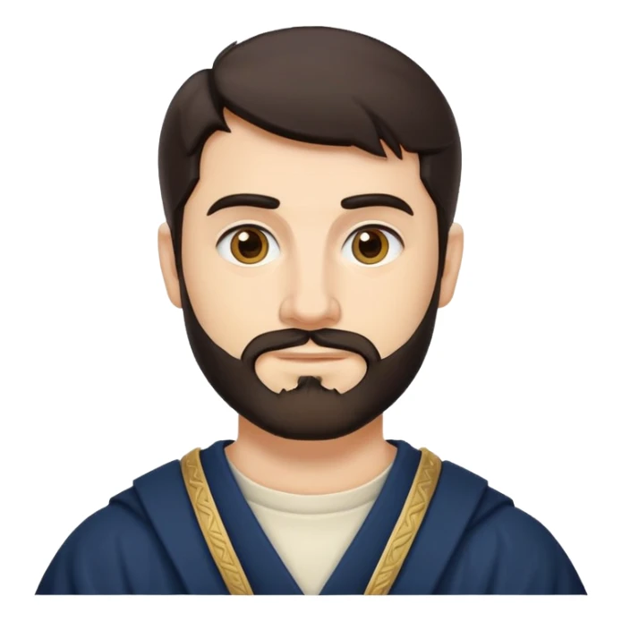 Notre dame alumnus short beard dark hair  sticker