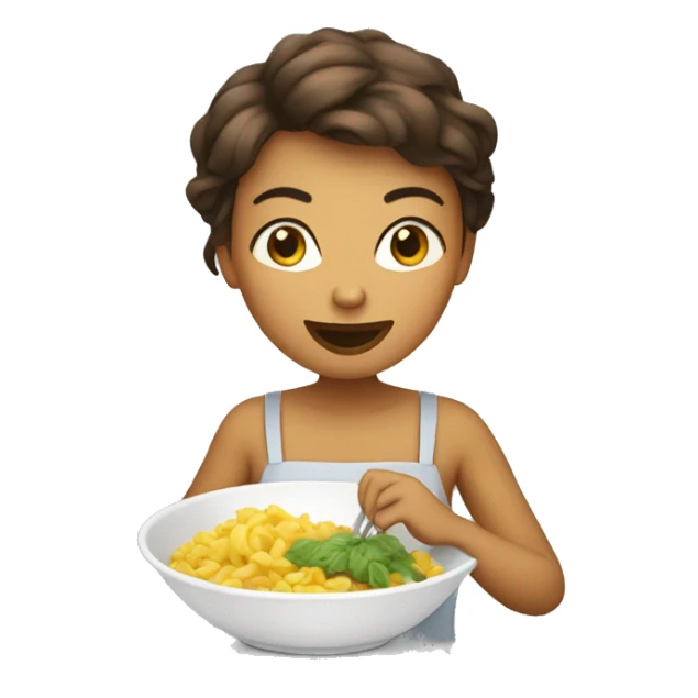 une veille femme qui mange sticker