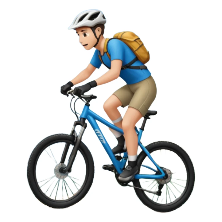 Bicicleta Mtb, ciclista montado, montaña sticker