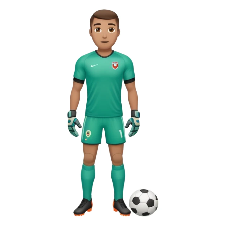 soccer goalkeeper full body and football boots sticker