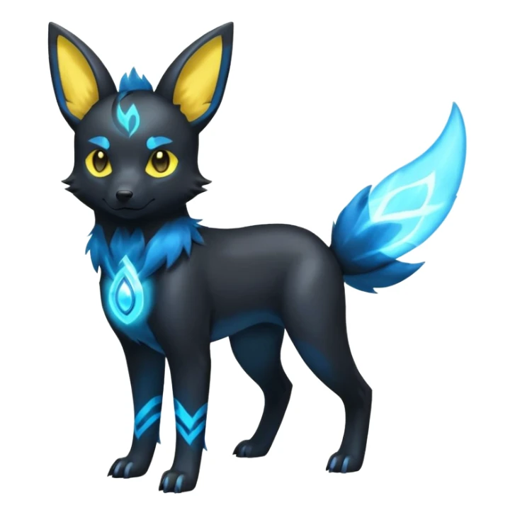 Manectric-Electrike-Auroras-Umbreon-Draco-Fakémon-hybrid-creature (full body), 4 legs sticker