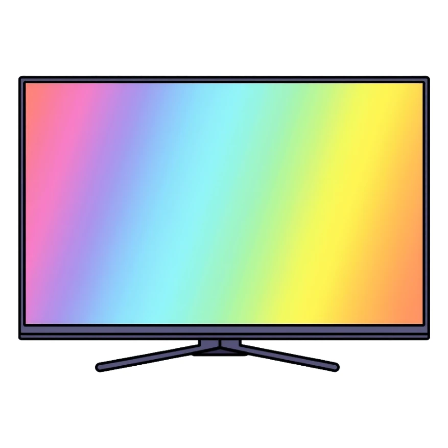 flat plasma TV screen with stand sticker