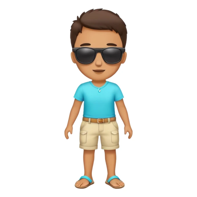 colorful bermuda shorts and sunglasses for beach sticker