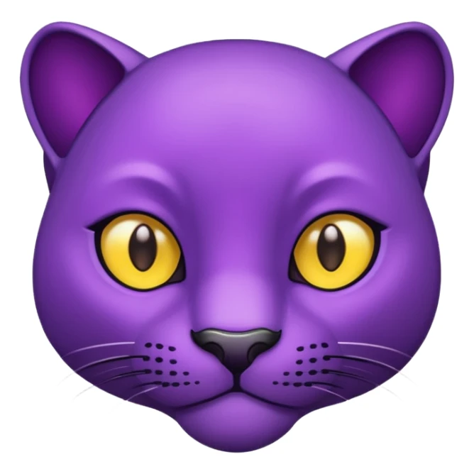 Purple Panther face turned to the slight right sticker