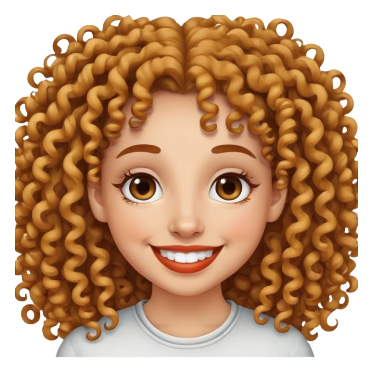 woman with curly hair septum ring in nostrils smiling  sticker