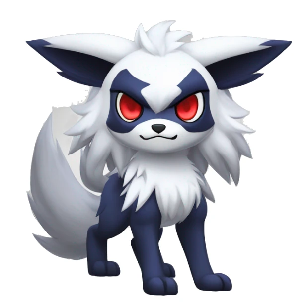Edgy Cool Anthro Absol-Lycanroc Midnight Form-Pokémon Full Body sticker