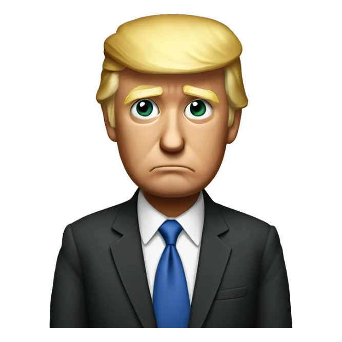 very sad donald trump sticker