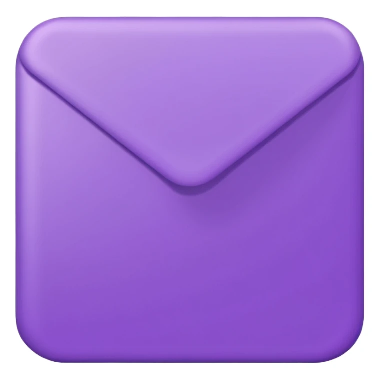 purple empty letter card Rectangle sticker