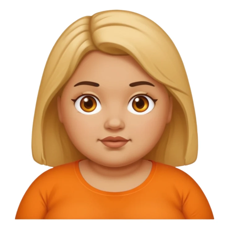 Fat girl with orange shirt sticker