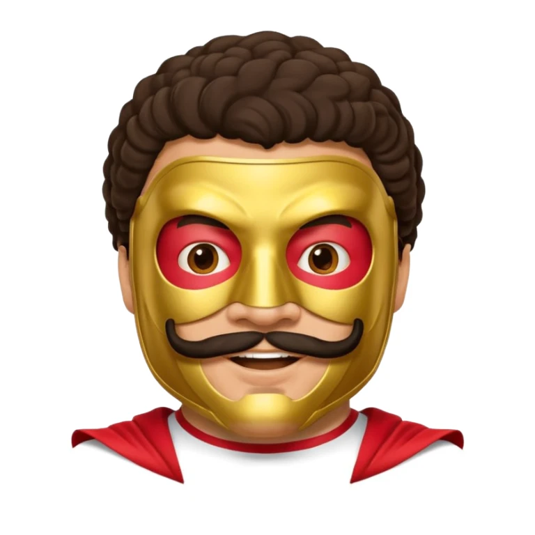 Create a Nacho Libre emoji for a teams chat but make it more original style to the movie sticker