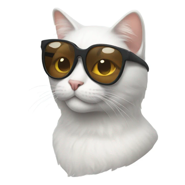 Cat with sunglasses sticker