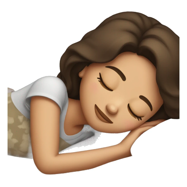 Brunette girl sleeping sticker