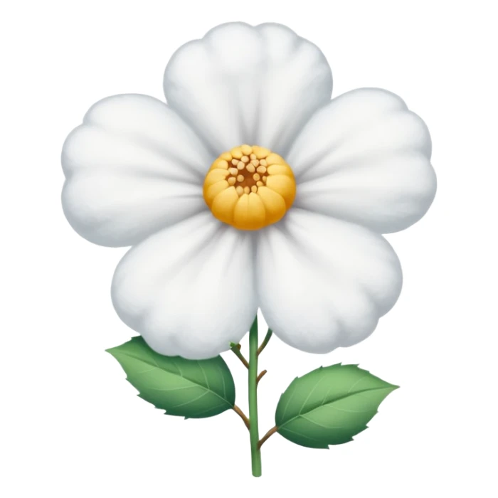 A flower of cotton sticker