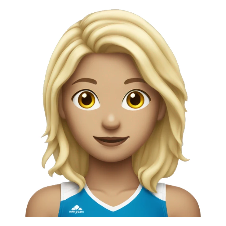summer olympics blonde girl playing volleyball sticker